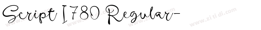 Script I780 Regular字体转换 Script I780 Regular字体转换